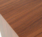 55.1''L, Home Office L-Shaped Versatile Desk Height Adjustable Extendable Desk with Storage Drawers and Cabinet, Walnut