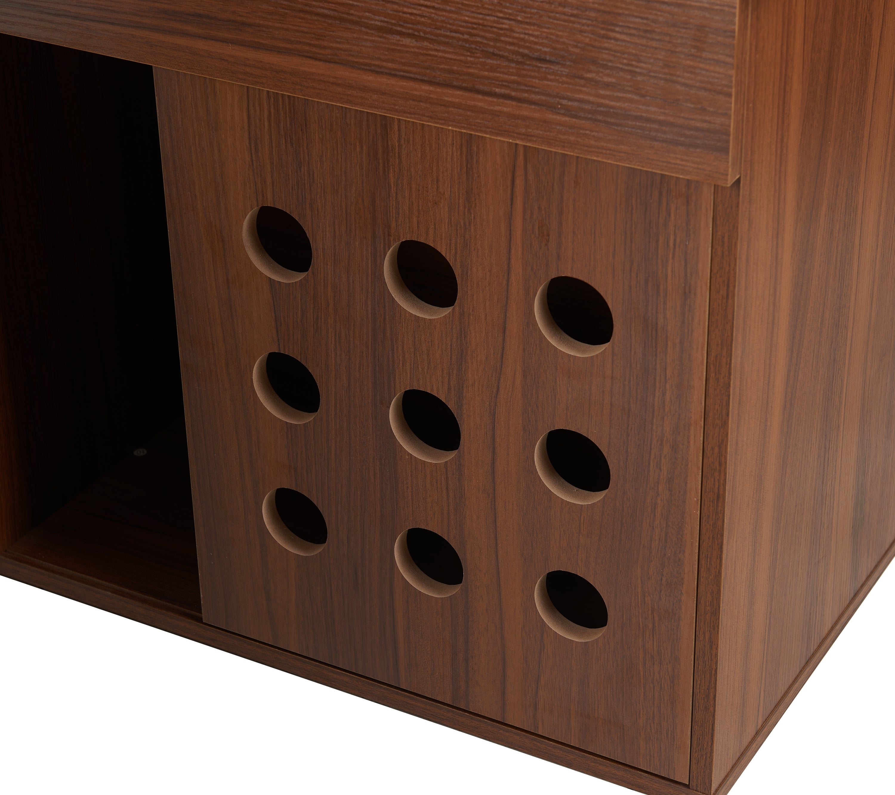 55.1''L, Home Office L-Shaped Versatile Desk Height Adjustable Extendable Desk with Storage Drawers and Cabinet, Walnut