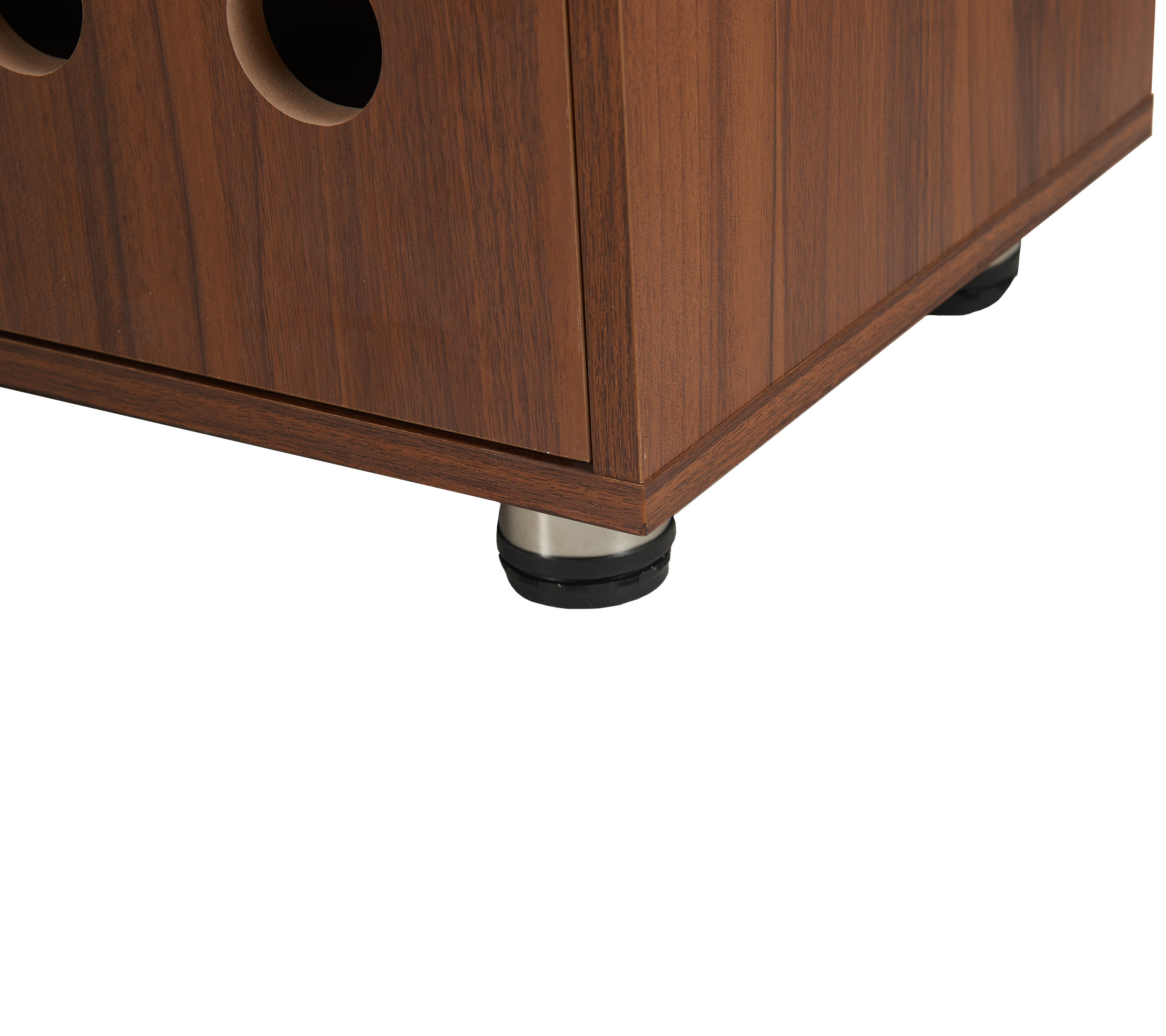 55.1''L, Home Office L-Shaped Versatile Desk Height Adjustable Extendable Desk with Storage Drawers and Cabinet, Walnut