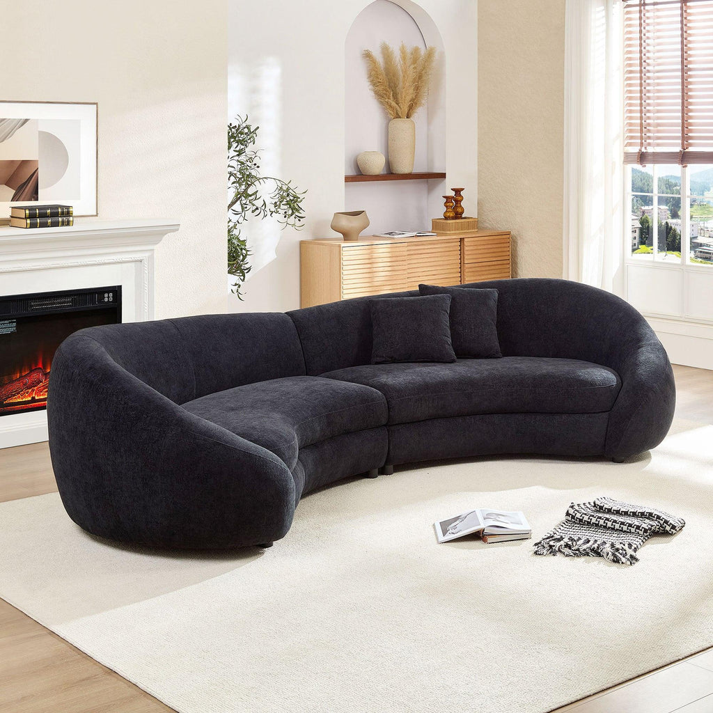 Modern Curved Sofa with Love Heart Design for Living Room.