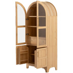 K&K Arched Kitchen Pantry Cabinet for Storage & Organization.