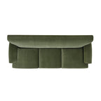 Alana Lawson Olive Green Velvet Sofa for Living Room.