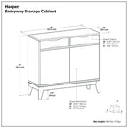 Harper Entryway Storage Cabinet for Organized Spaces.