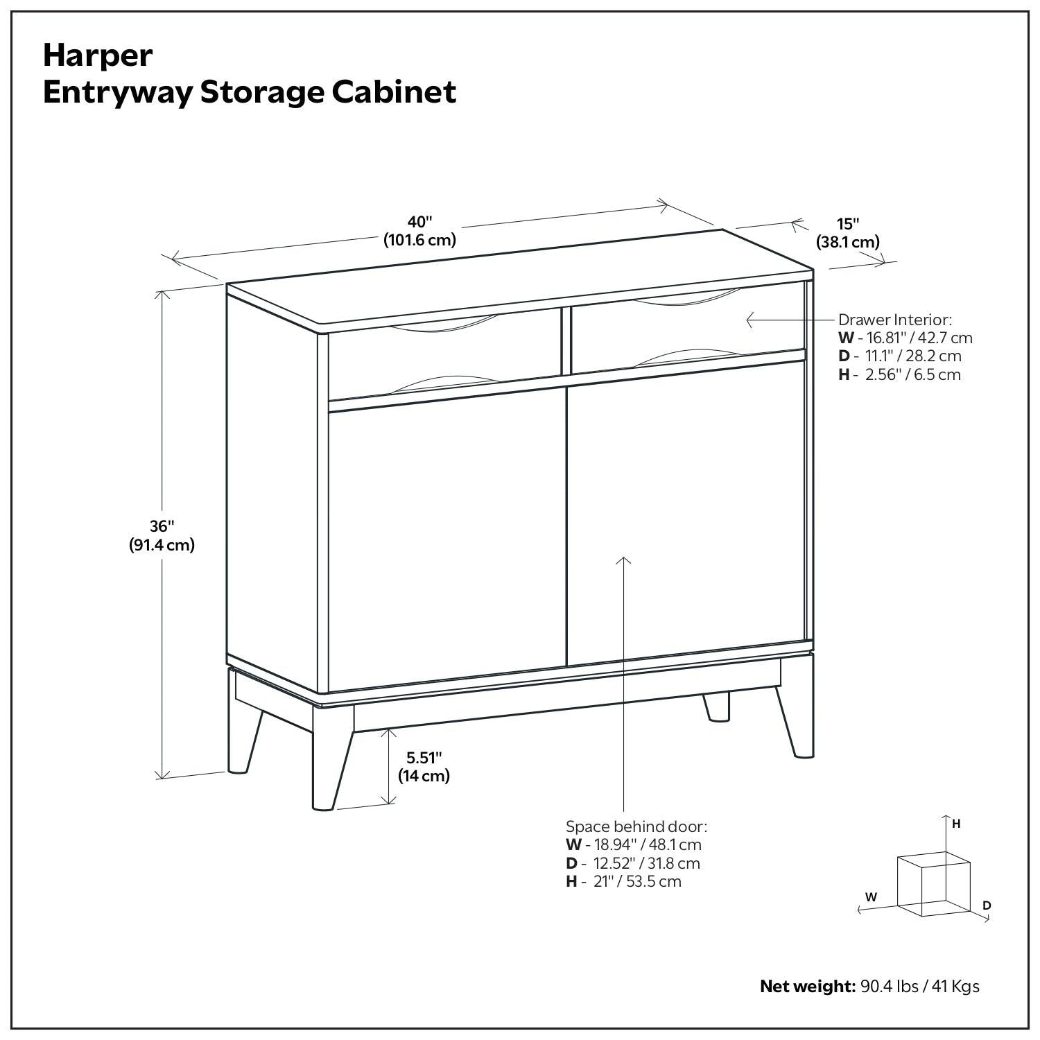 Harper Entryway Storage Cabinet for Organized Spaces.