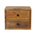 Solis 2-Drawer Oak-ish Wall-Mounted Nightstand