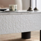 Oval Coffee Table with Storage and Faux Marble.