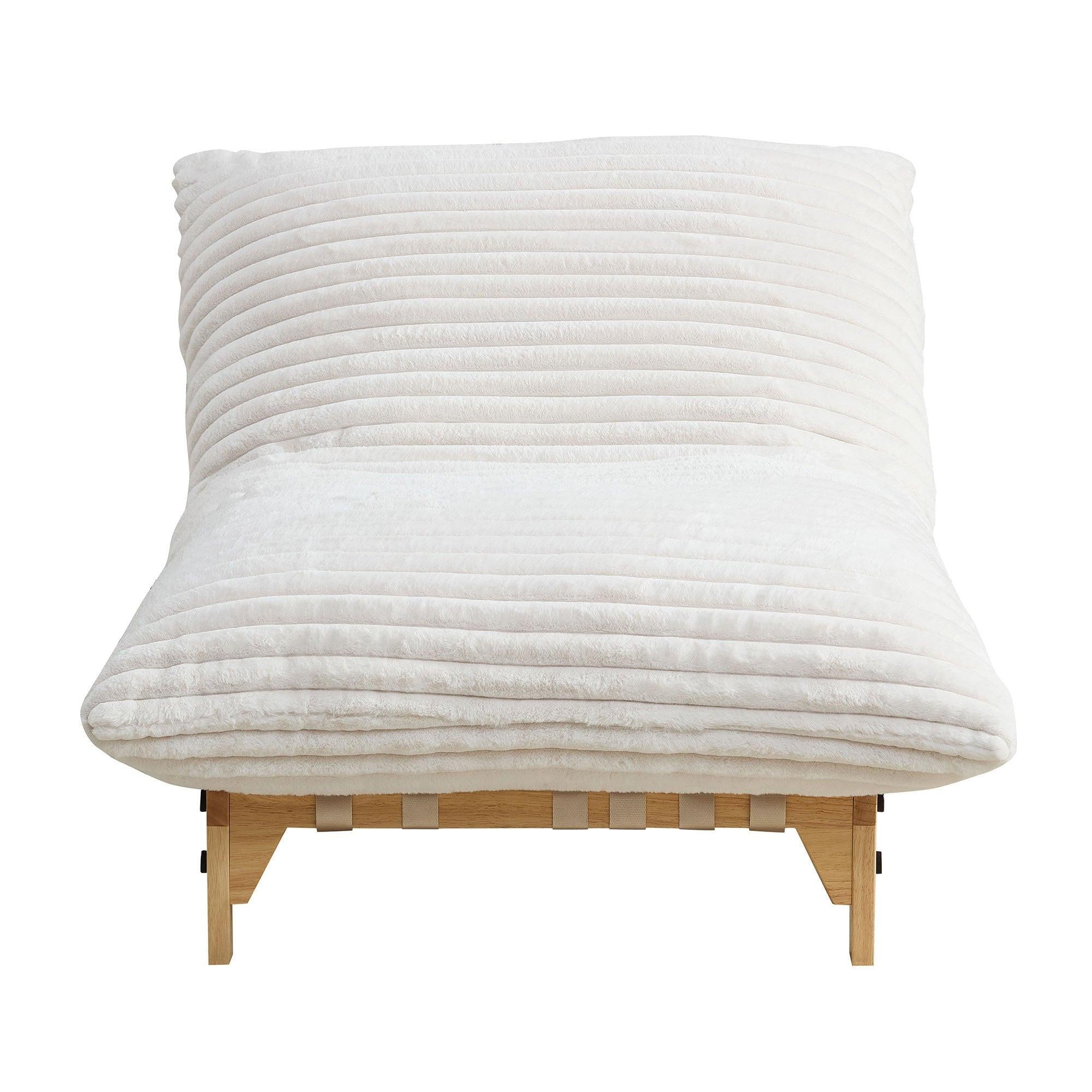 Corduroy Armless Lazy Sofa for Living Rooms & Bedrooms.