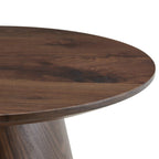 Walnut Wood Coffee Table with 23.6-Inch Diameter.