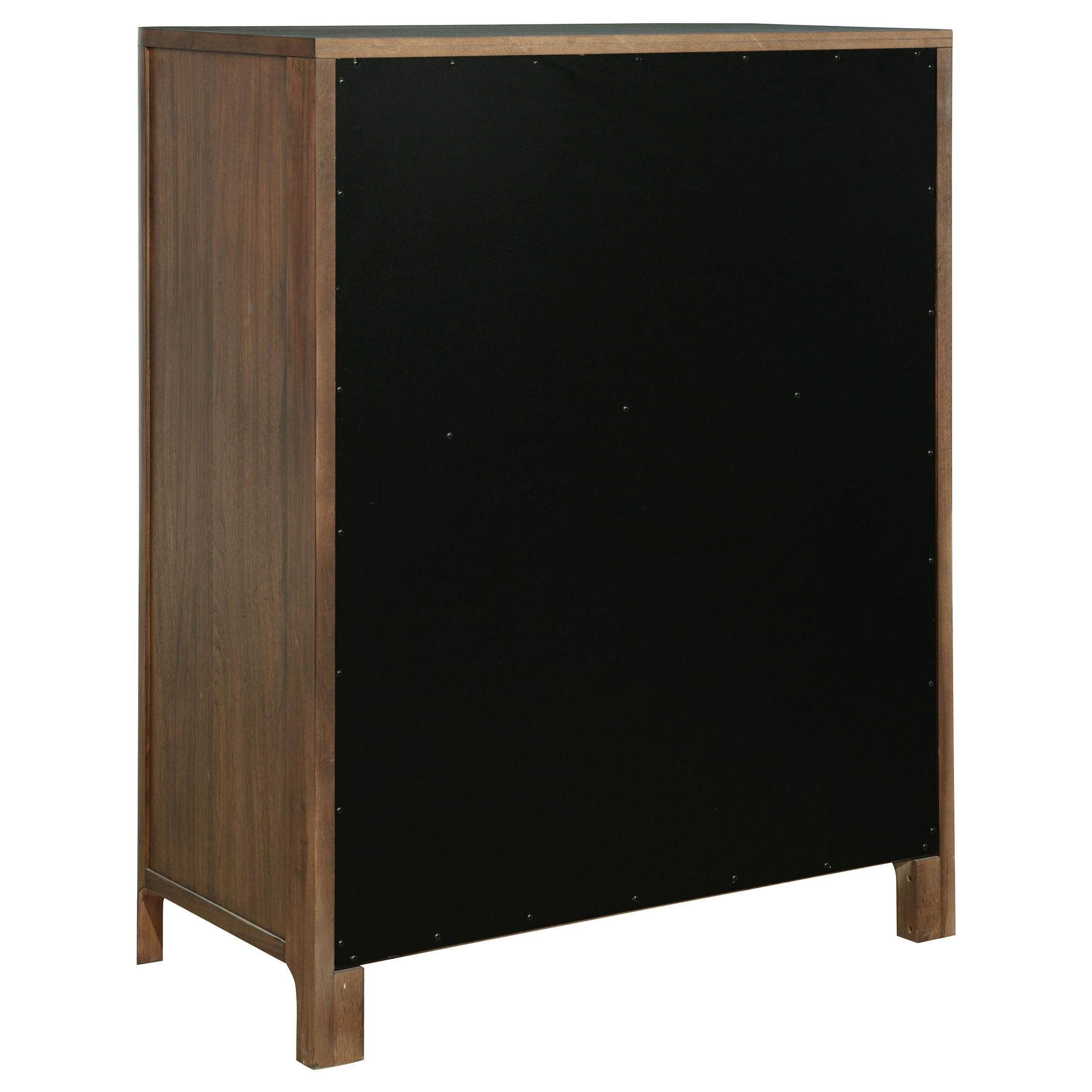 Verona Walnut 5-drawer Chest with Cedar Lined Drawers.