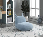 Weston 21.5"W Blue Deer Kids Chair - Chenille.