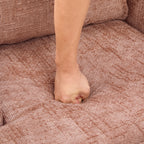 Modern Pink Swivel Barrel Chair with 360° Rotation and Dual-Layer Cushion for Living Room, Bedroom, Office, 36.6' Round Accent Chair in Chenille