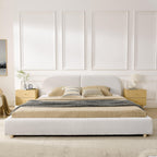King Size Upholstered Bed Frame with Curved Headboard.
