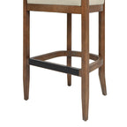 Americana Mid-Century Modern Cane Back Bar Stool.