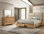 Contemporary 6-Drawer Dresser in a modern bedroom setup, complementing a wood bed frame and neutral decor for cohesive storage style.