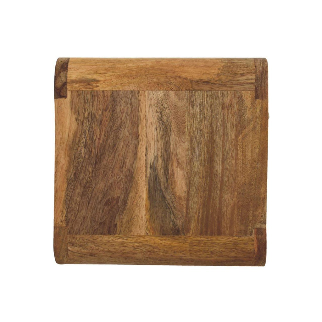 Solid Wood Mini Oak-ish Floating Open Bedside, 1-Drawer.