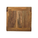 Solid Wood Mini Oak-ish Floating Open Bedside, 1-Drawer.