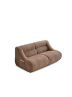 Chenille Fabric 2-Seater Sofa, Easy-Transport, Brown.