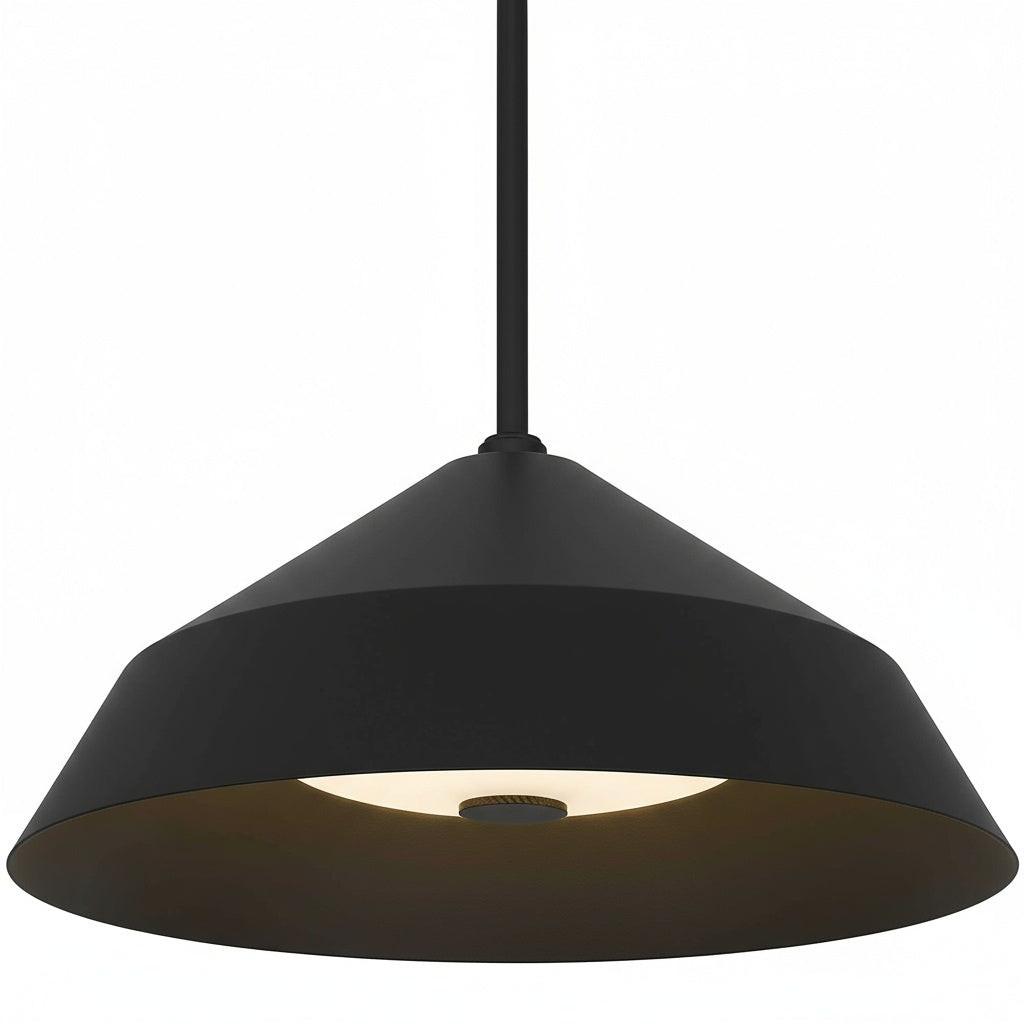 14 inch Diameter Integrated LED Black Pendant.