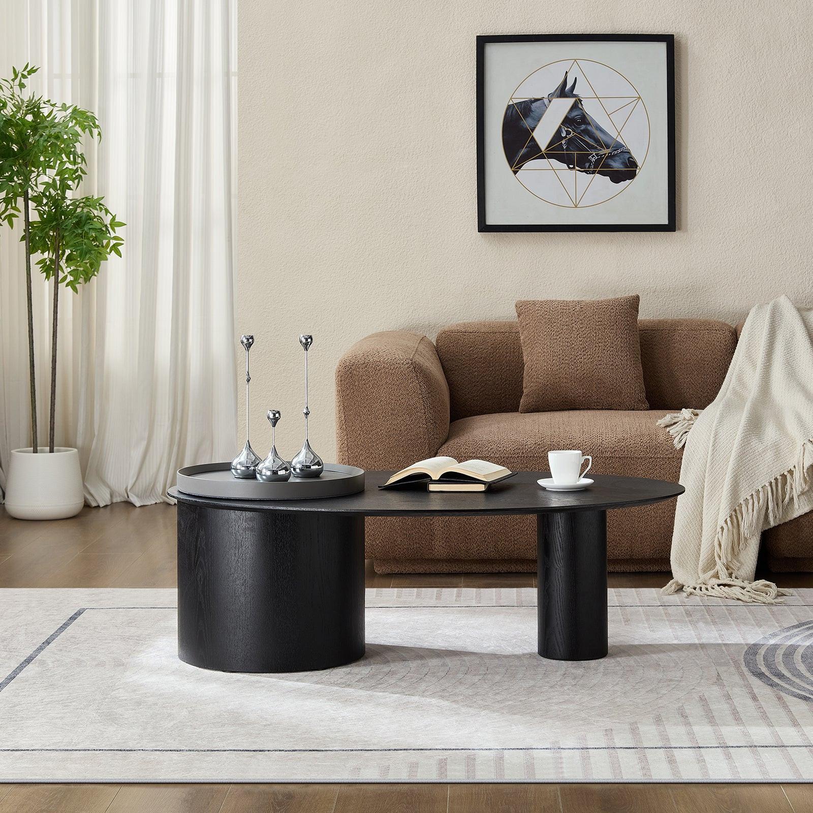 Modern Oval Luxury Coffee Table - Elegant Living Room Centerpiece.