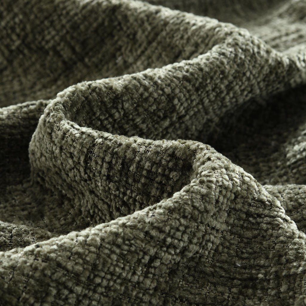 Close-up of soft chenille fabric texture used in the Modular Sectional Sofa, emphasizing its luxurious and durable upholstery.