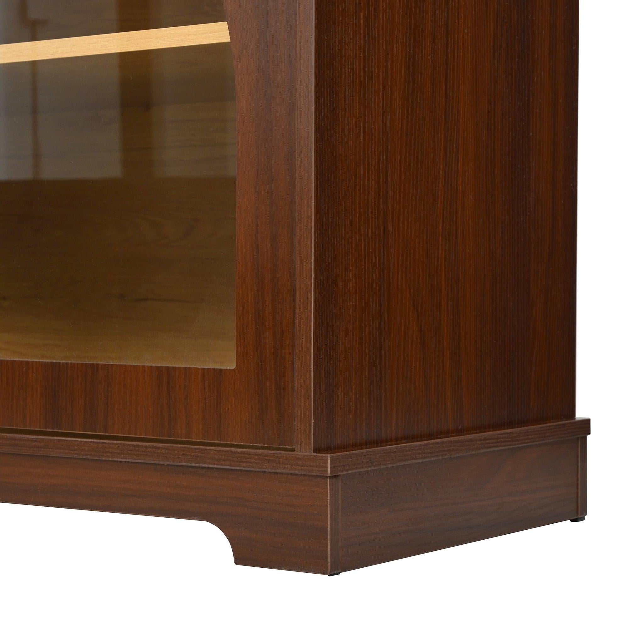 3-Piece Retro TV Stand Set with Bookshelf for TVs.