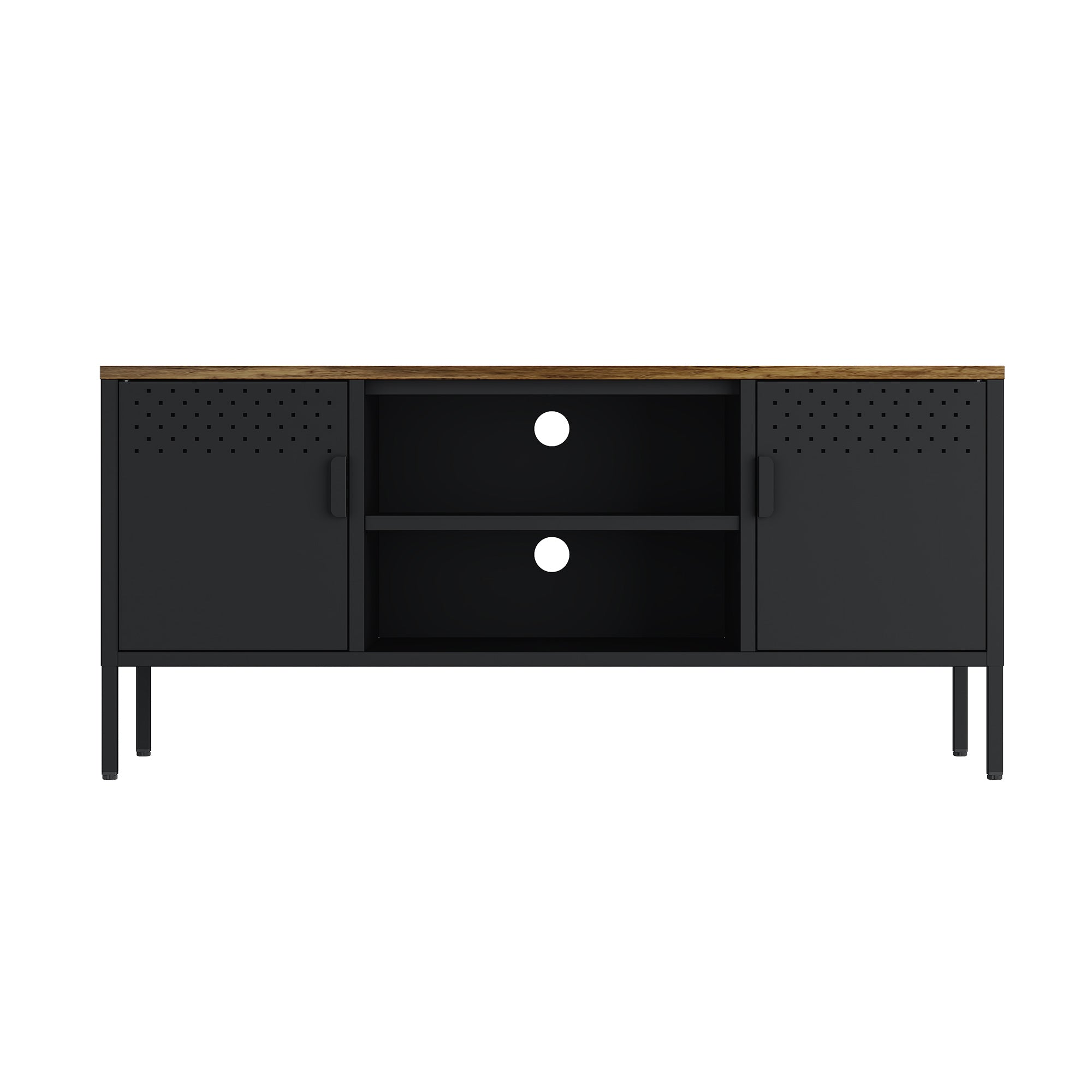 Landen 47' Metal Storage Cabinet in Black
