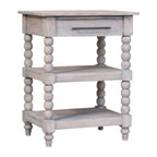 Solid Wood Barclay Side Table with Acid Wash Finish.