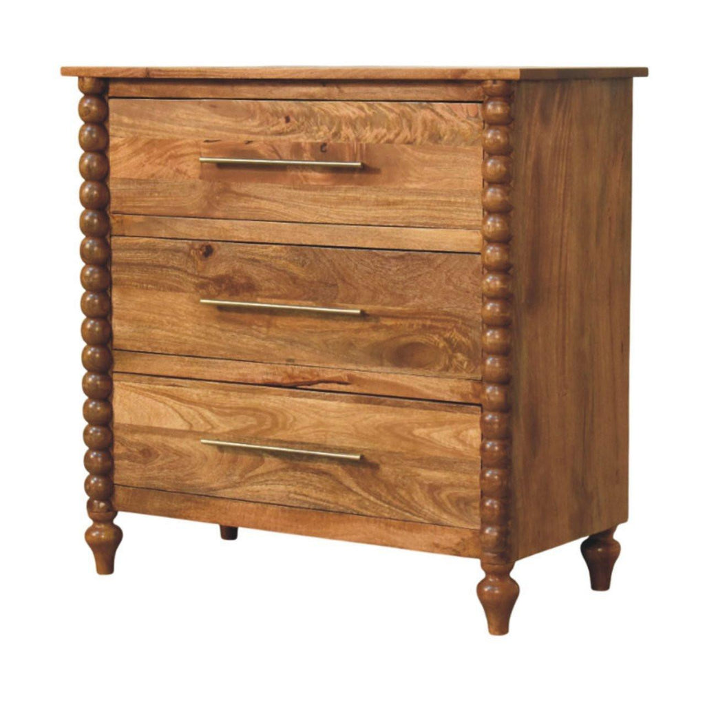Artisan Furniture Solid Wood Spindle Chest - Classic Storage.