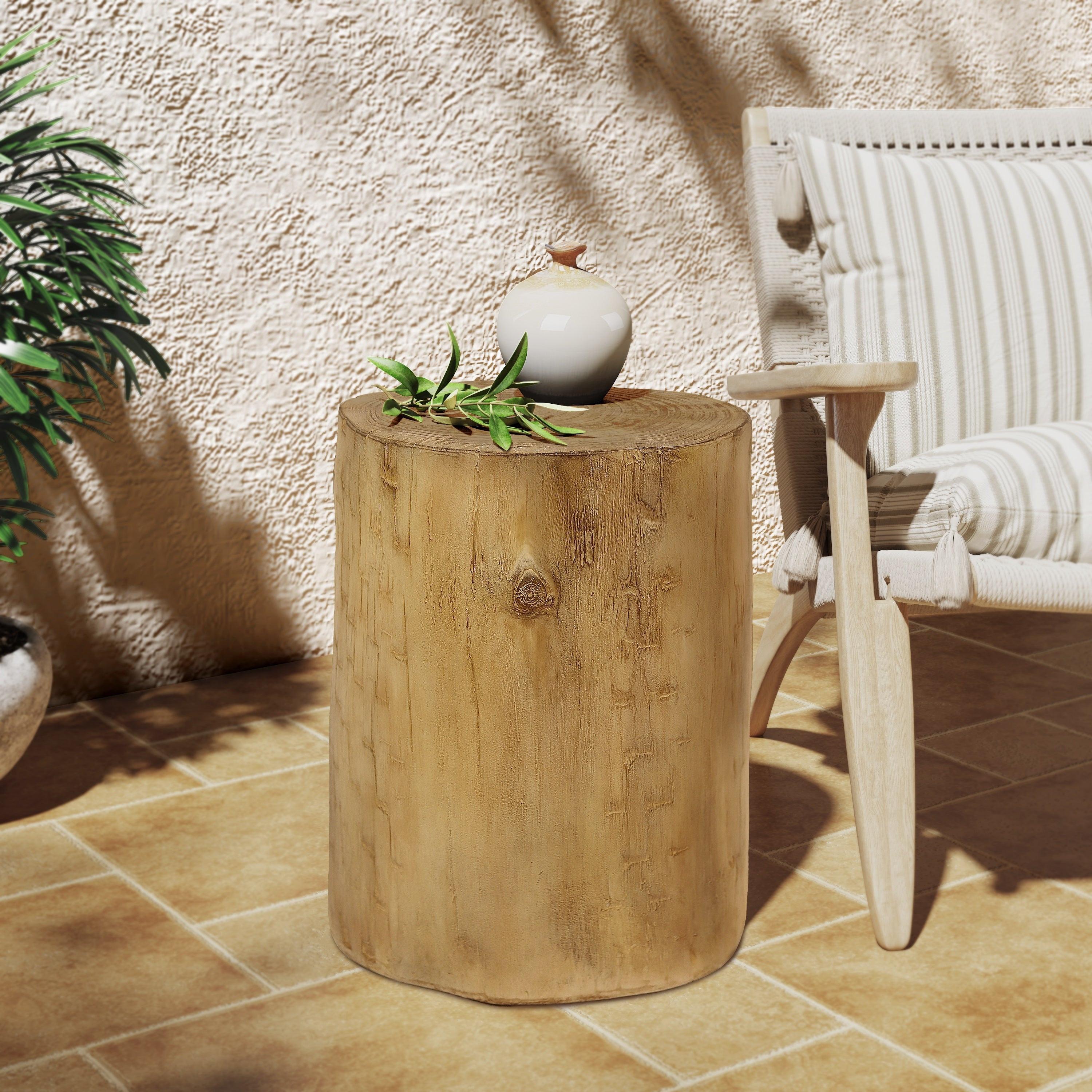 Hand-Painted Outdoor Side Table - Perfect for Any Space.