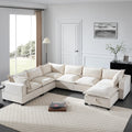117.5'' Modular Sectional Sofa with Movable Storage Ottoman.