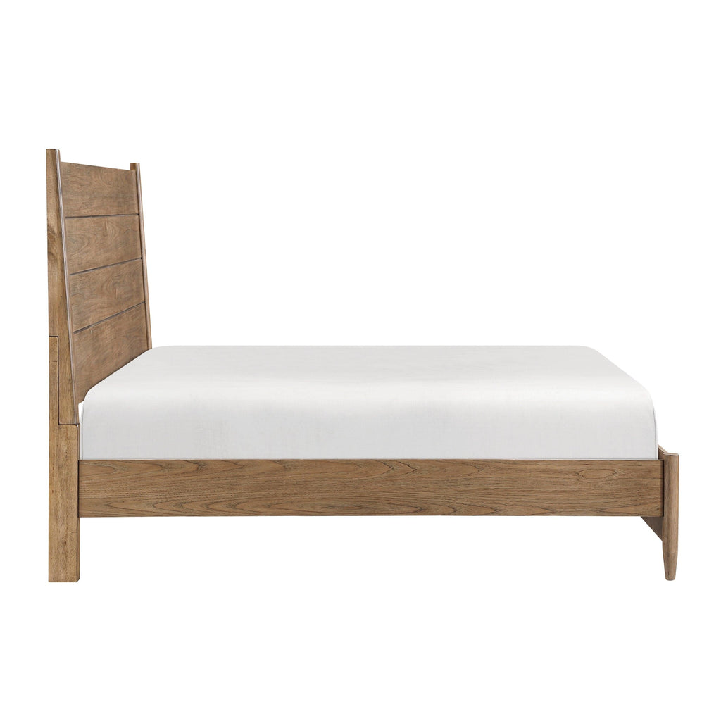 Queen Platform Bed with Removable Upholstery Cushion.