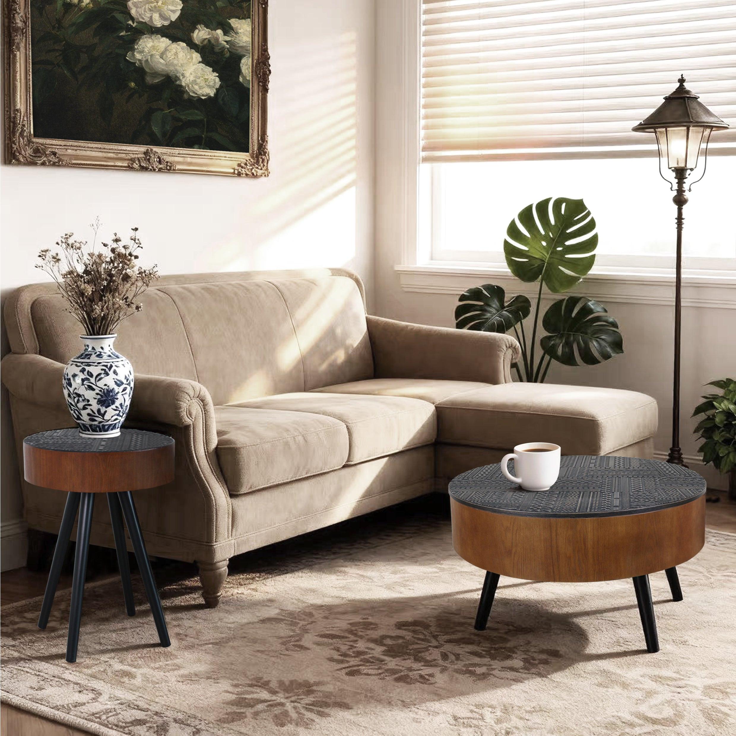 15.7-inch Round Side Table for Compact Spaces.