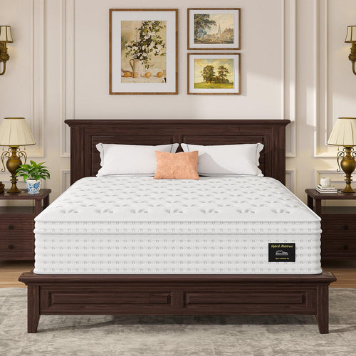 14' King Size Hybrid Mattress - Perfect Comfort for Sleep.
