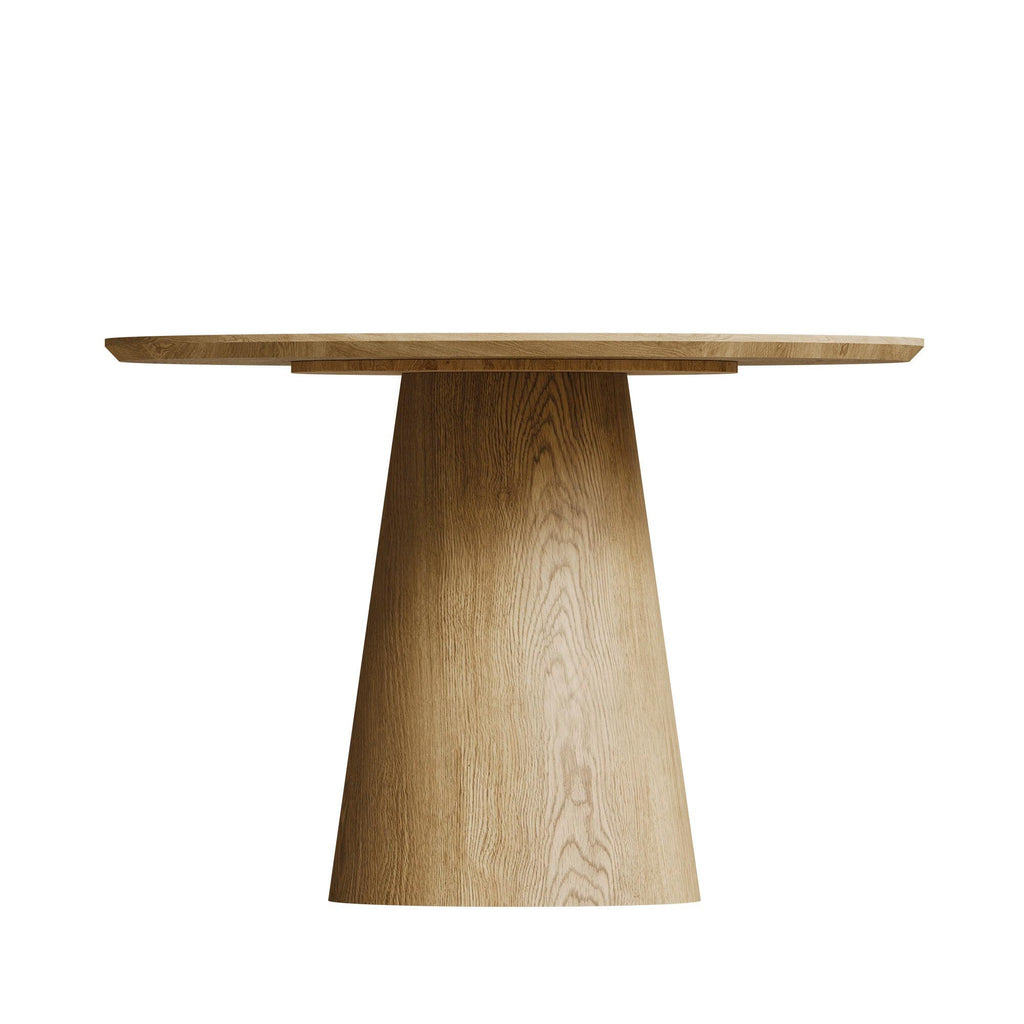 43 Inch Round MDF Dining Table for Modern Spaces.