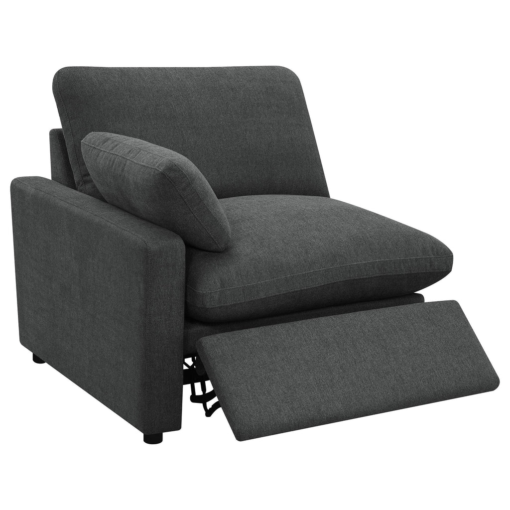 Hollander Dark Grey Modular Power Reclining Sectional.