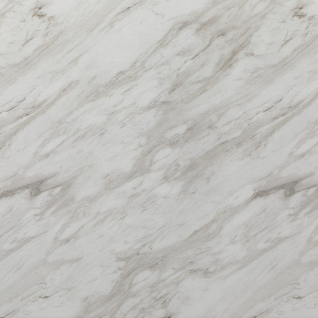 Faux Marble Dining Table with Natural Wood Look.