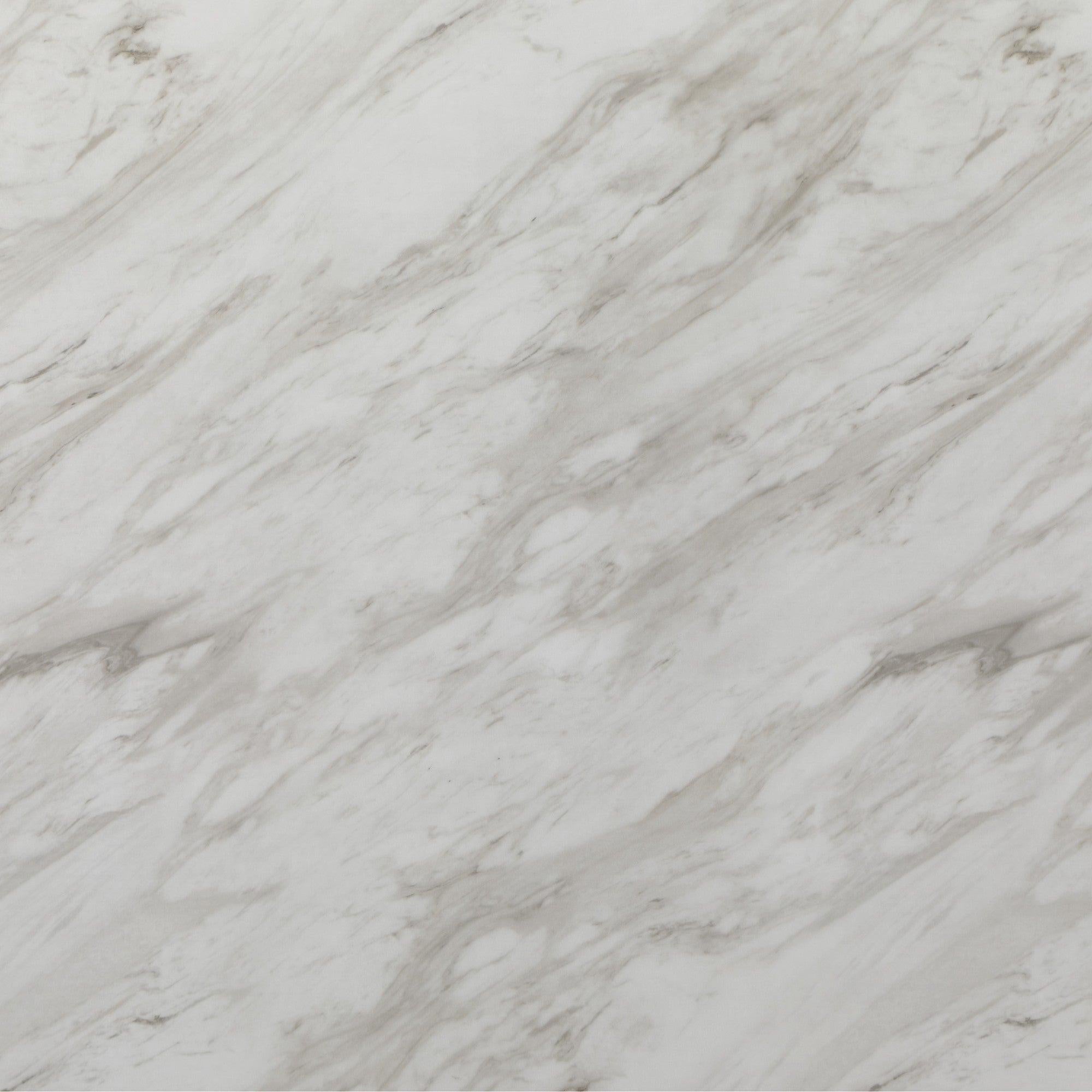 Faux Marble Dining Table with Natural Wood Look.