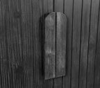 59 Inch Farmhouse Curved Vintage Sideboard in Antique Black.