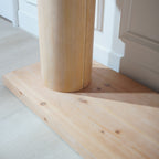 59in Modern Minimalist Wooden Console Table with Column Pedestal Design – Elegant Decorative Accent for Entryway, Living Room, and Hallway