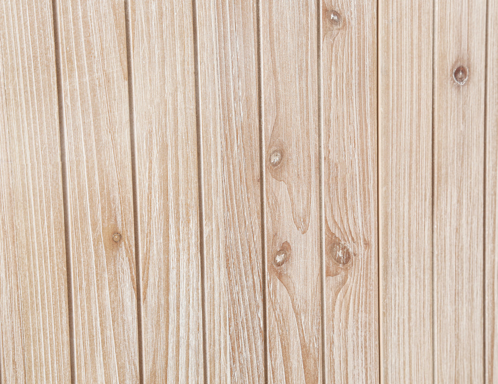 59'' Farmhouse Curved Vintage Storage Sideboard with Large Wooden Handles, Vertical Wood Grain Carving and Adjustable Shelves for Kitchen,Dining Room (Natural Wood Washed)