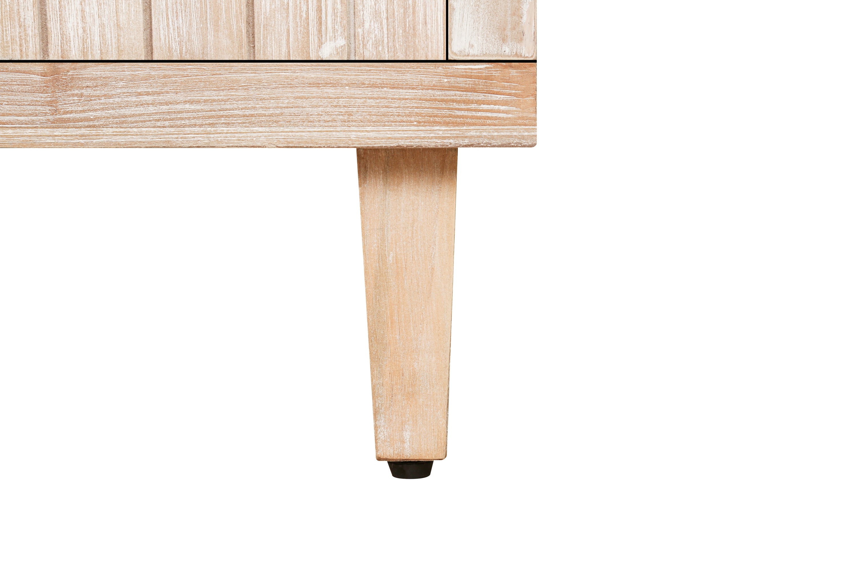 59'' Farmhouse Curved Vintage Storage Sideboard with Large Wooden Handles, Vertical Wood Grain Carving and Adjustable Shelves for Kitchen,Dining Room (Natural Wood Washed)