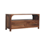 Solid Wood Arc-Line Media Console - Solid Wood Media Console.