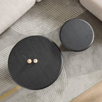 2-Piece Modern Round Coffee Table Set - Easy Assembly.