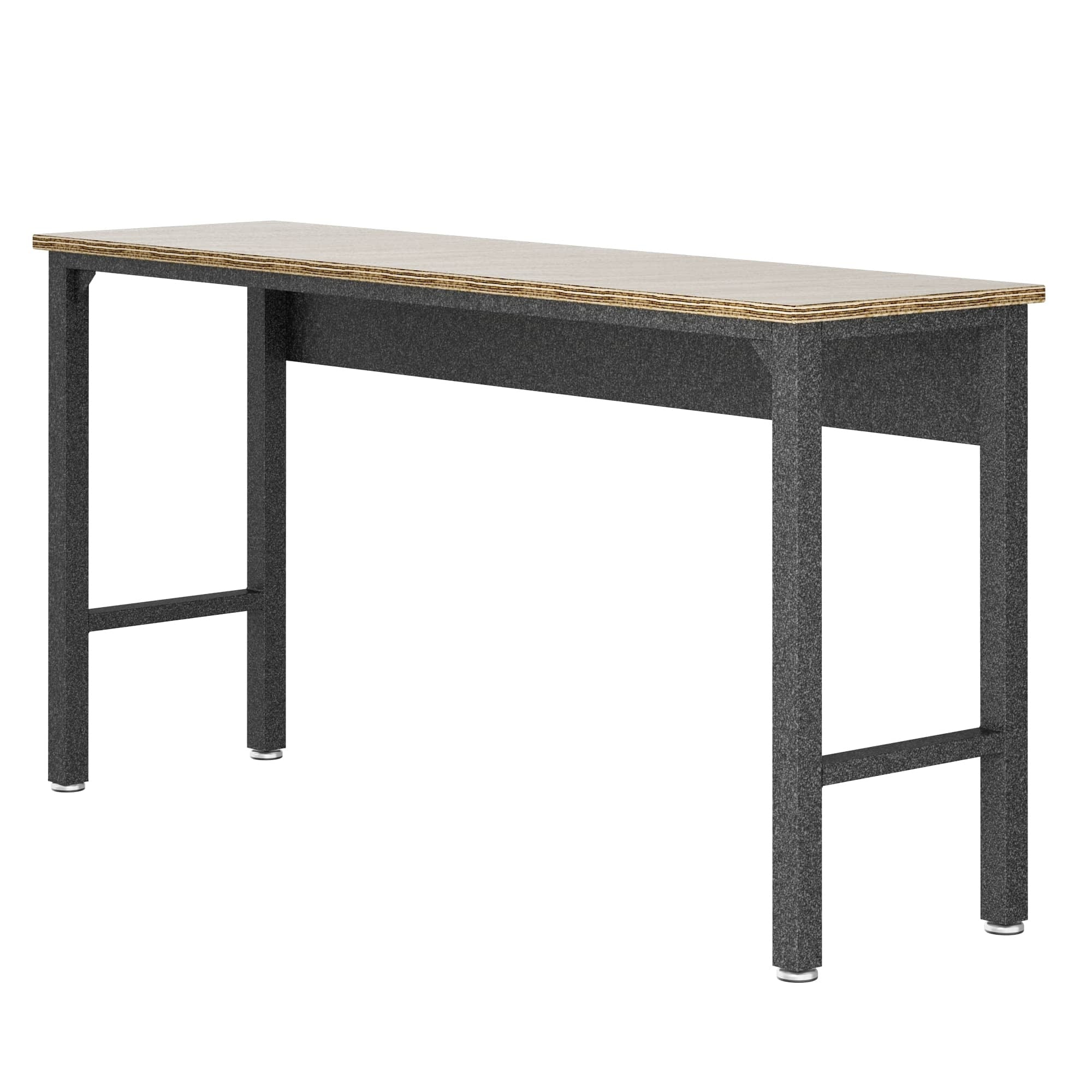 Garage Table Dark Gray - Metal Workspace with wood top, ideal for durable work surfaces in home or garage settings.