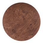 Burl Wood Coffee Table with Drawers - 360° Rotating Top.