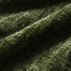 Close-up texture of green particle chenille fabric used on 116'' compressed sofa with high density foam, soft and durable.