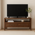 Solid Wood Arc-Line Media Console - Solid Wood Media Console.