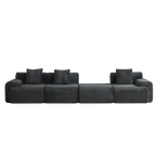 114-inch Modular Corduroy Sofa – Flexible Design & Comfort.