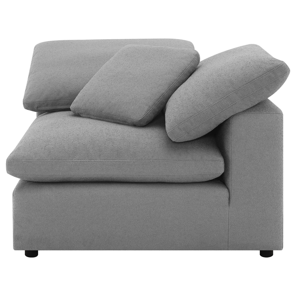 Segoura Grey Upholstered Sectional Sofa - 5-Piece Design.