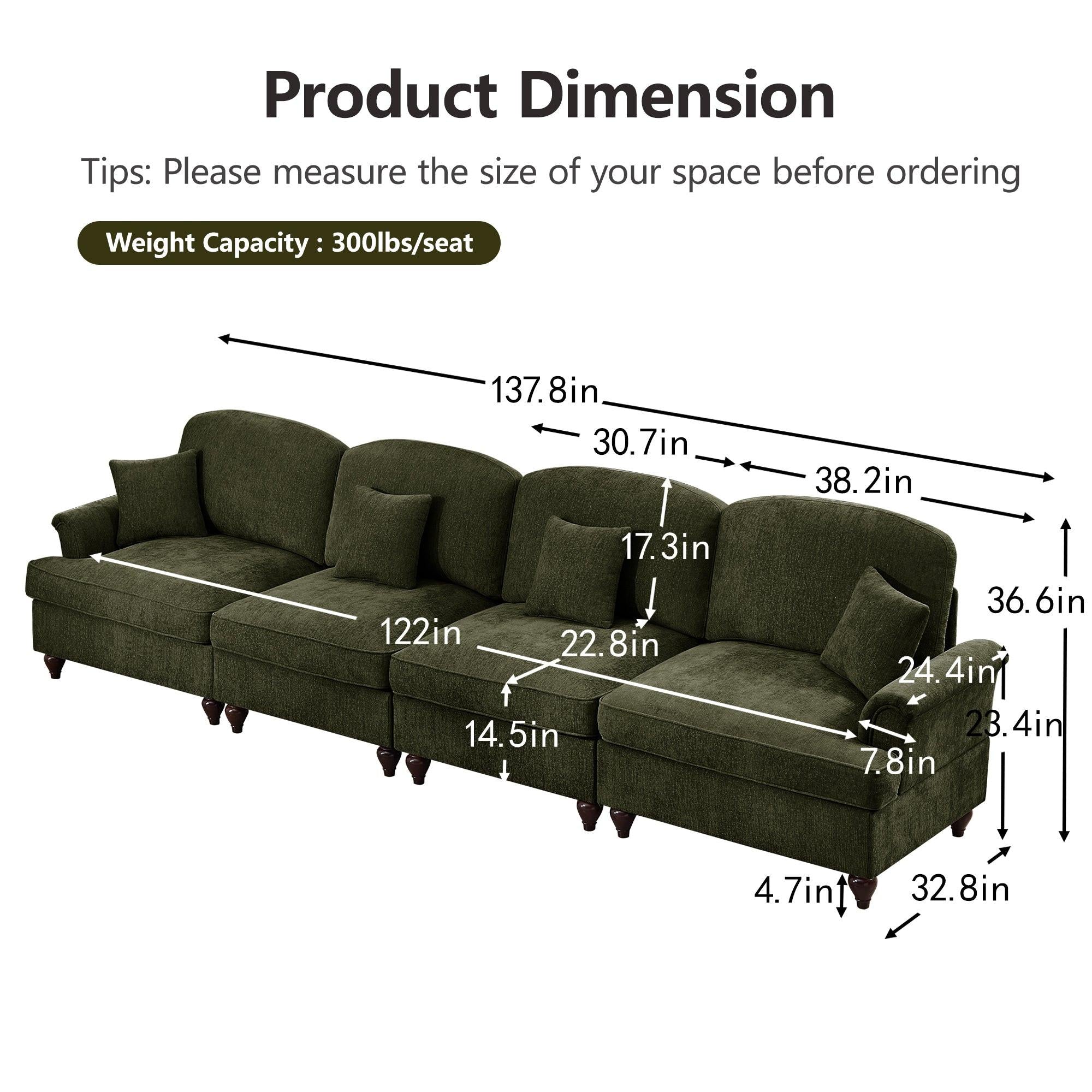 Mid Century 4 Seater Sofa with Flared Arms and Skirts.